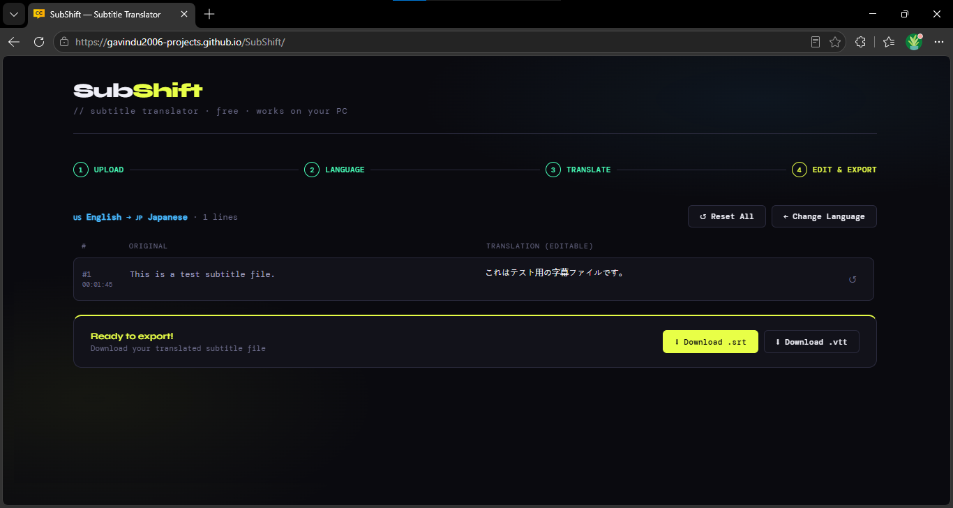 Editing Interface